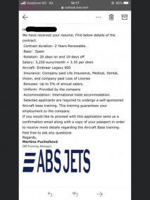 FAKE FLIGHT ATTENDANT JOB POSTING ALERT